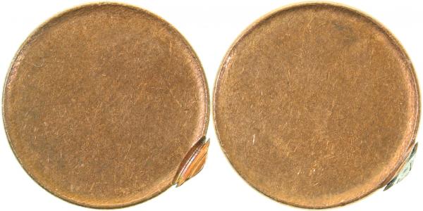 1 Pfennig J380 sehr stark dezentriert geprägt