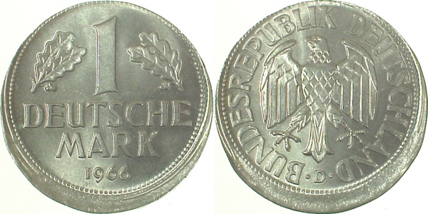 1 DM 1966 D dezentriert 15% J385