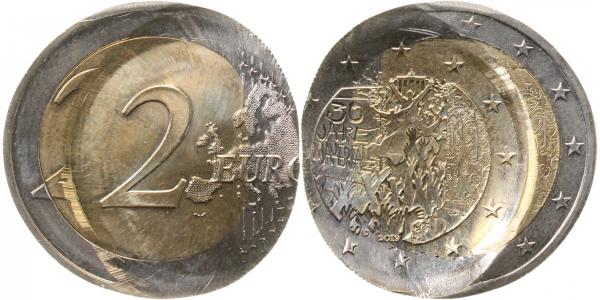 2 Euro 30 Jahre Mauerfall 2 x geprägt "22 Euro"
