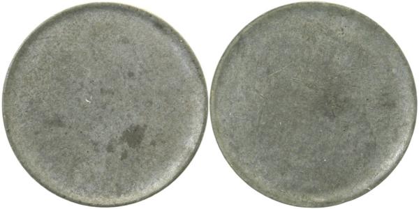 10 Pfennig Rohling Zink, 3,5 gr J371 10 Pfennig