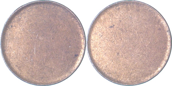 1 Pfennig Rohling Bund gestaucht, Sonderpreis 1 Euro