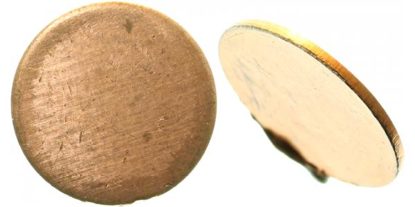 2 Pfennig Rohling Fe plattiert ungestaucht J381 2 Pfennig