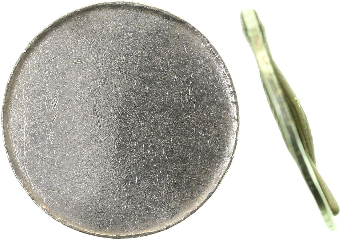 2 DM Rohling, halbe Dicke 3,7gr mit Randinschrift, magnetisch J407-406 2 DM