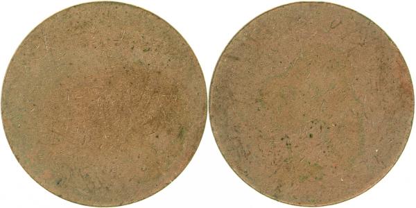 2 Pfennig Rohling Kupfer ungestaucht