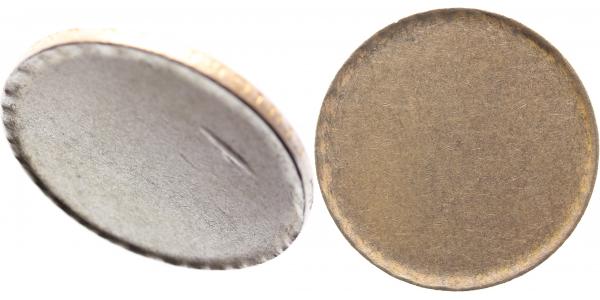 5 DM Rohling mit alter Randinschrift, J387