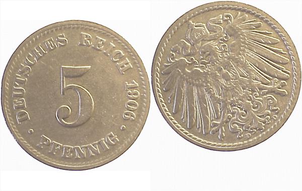 5 Pfennig 06D S315 ss J012 ss 5 Pfennig