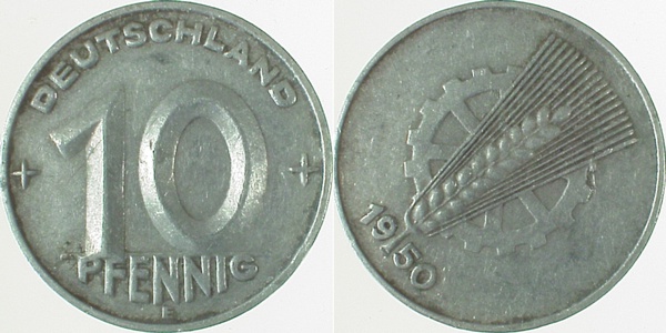 10 Pfennig 1950 E ca S45 ss J1503 ss 10 Pfennig