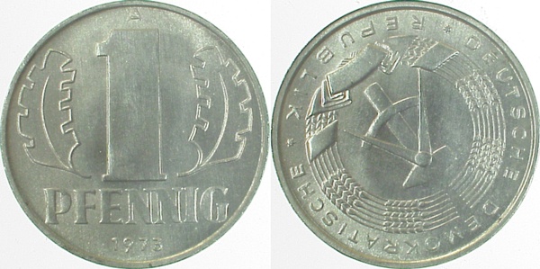 1 Pfennig 73A DDR S160 st J1508 st 1 Pfennig