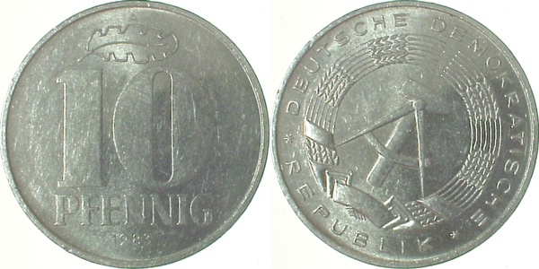 10 Pfennig DDR S30 vz J1510 vz 10 Pfennig