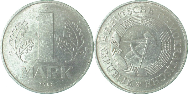 1 Mark DDR 1982 A ca S45 vz J1514 vz 1 Mark