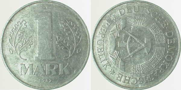 1 Mark DDR 1982 A S90 ss/vz J1514 ss / vz 1 Mark