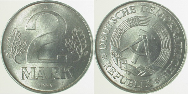 2 Mark DDR 1978 A S20-S30 Stempeldrehung