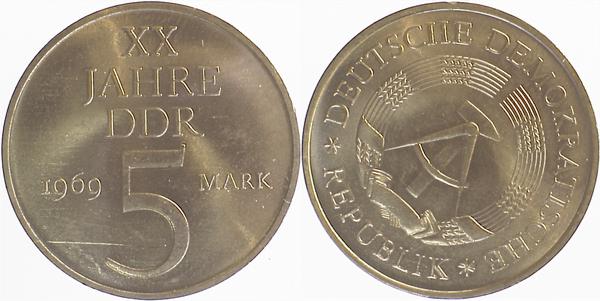 5 Mark Xx J DDR l magnetisch St drehu J1524 5 Mark