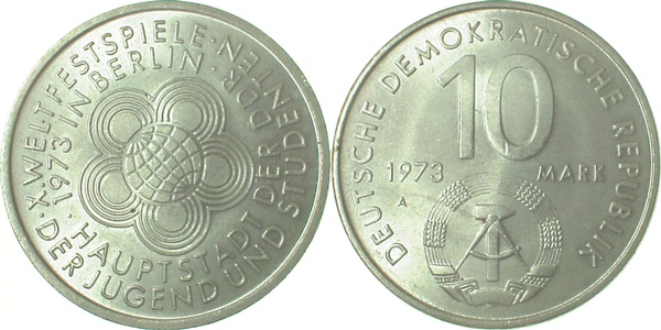 10 Mark DDR Weltfestspiele ca S320 J1545 10 Mark