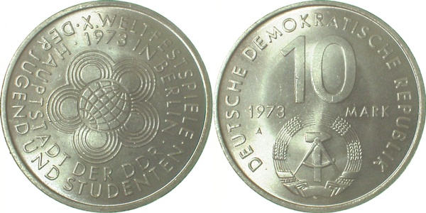 10 Mark DDR Weltfestspiele ca S220 J1545 10 Mark