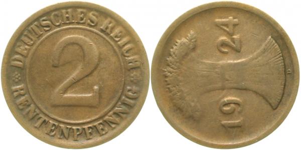2 Pfennig 24D ca S300 ss J307 ss 2 Pfennig