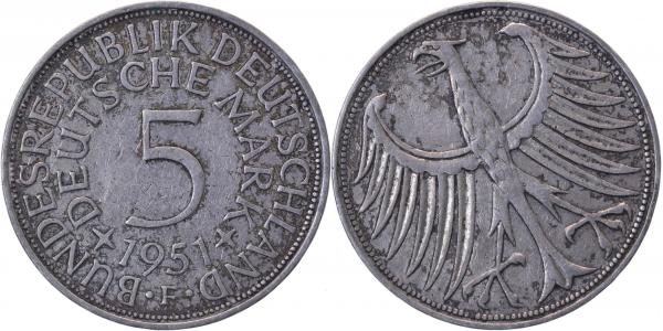 5 DM 1951 F ca S340 J387 5 DM