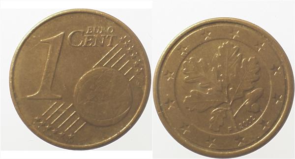 1 Eurocent 2002 F S ca. 330 vz/ss J482