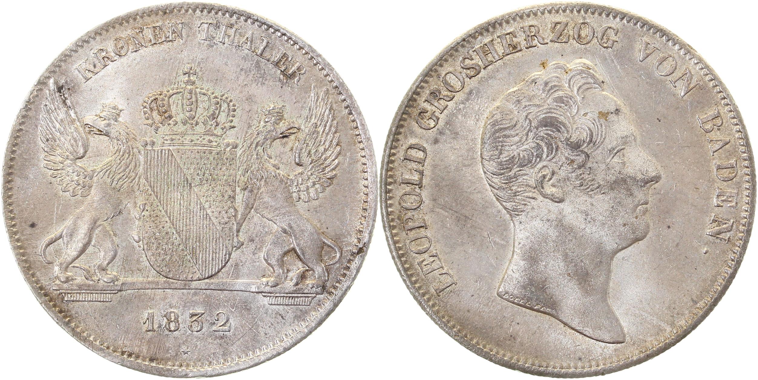 Kronentaler Baden 1832 Leopold Thun 19 Kahnt 23 TOP 1.3