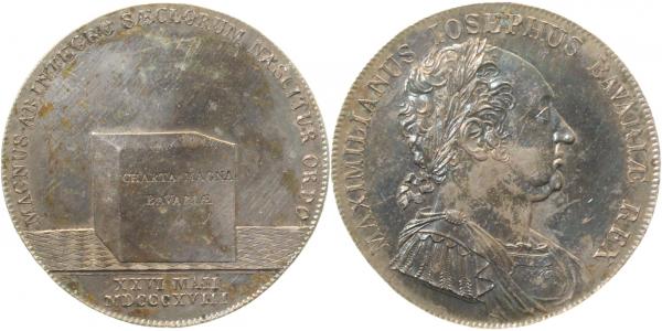 Taler KonventionsTaler Bayern 1818 Verfassung Charta Magna