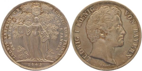 Bayern DoppelTaler 1837 Münzvereinigung vz/stgl aus EA!!