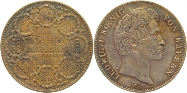 Bayern DoppelTaler 1838 Einteilung Königr.