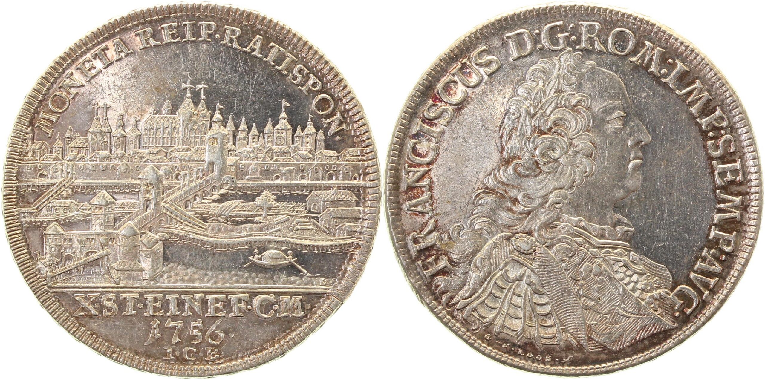 Taler 1756 Regensburg Franziskus Erstabschlag PP-ähnlich