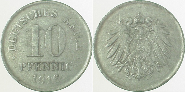 10 Pfennig 16A Rdp n ausgepr vz J298 vz 10 Pfennig