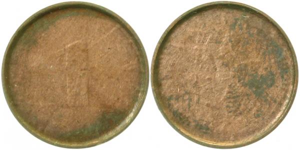 1 Pfennig fast unbeprägt J380
