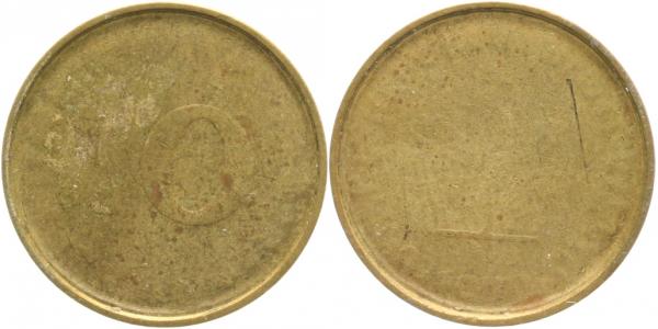 10 Pfennig beide Seiten kaum geprägt ohne Münzzeichen Ws nur 10 J383 10 Pfennig