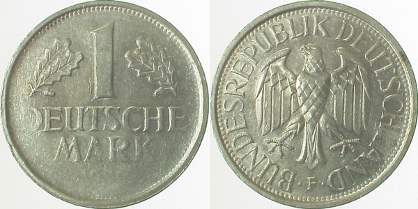 1 DM Mz F Ws prägeschwäche J385 1 DM