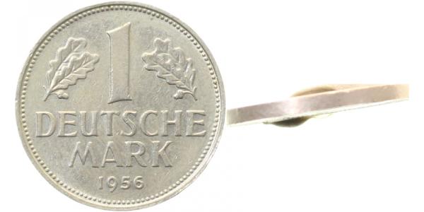1 Mark 1956 D ohne Randprägung J385