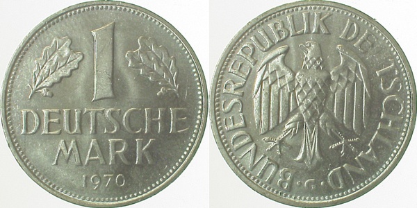 1 DM 70G De-Tschland bfr J385 bfr 1 DM