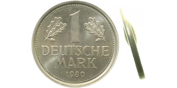 1 DM 1980 J ohne Randinschrift! J385 1 DM