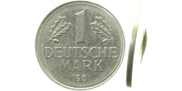 1 DM 1981 F ohne Randinschrfit stark magnetisch!