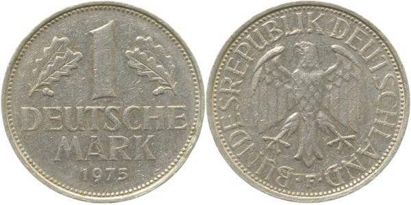 1 Mark 1975 F Variante 90V2K NGB sehr schön ss