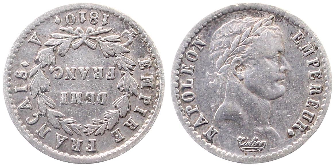 0,5 Franc Demi Franc 1810 A Napoleon ss/vz