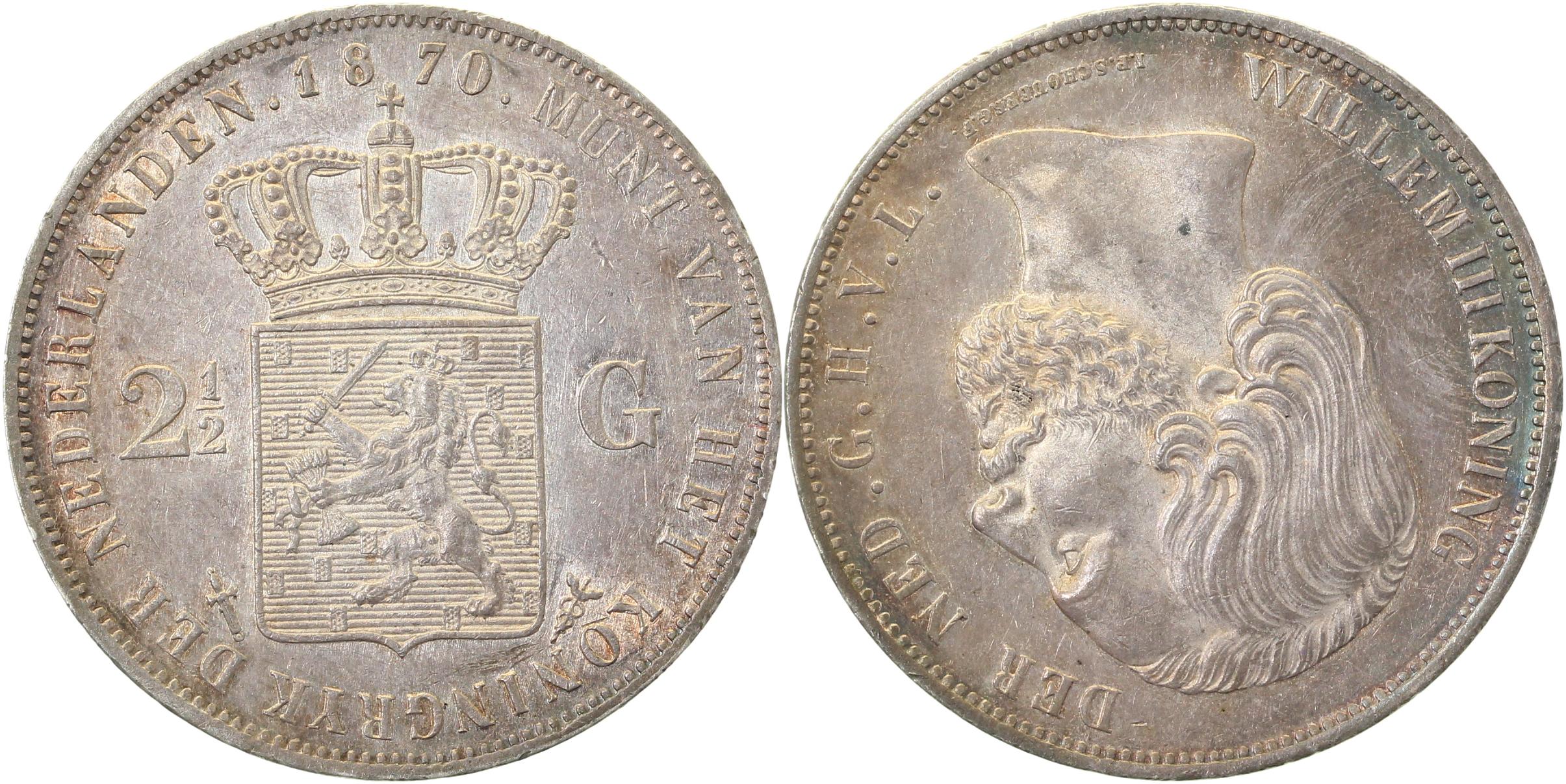 2,5 Gulden 1930 Willhelmina Niederlande