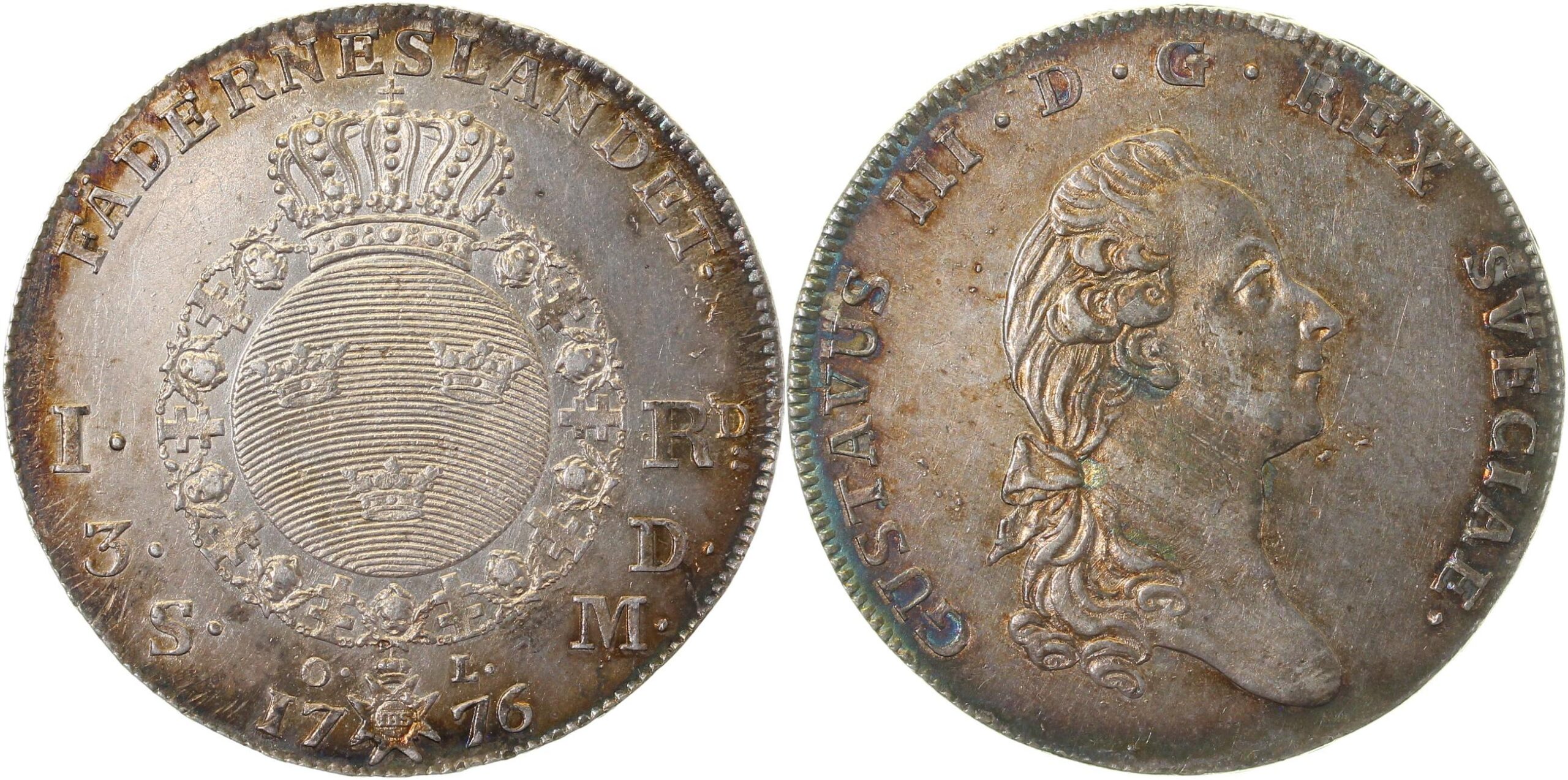 Schweden Riksdaler 1776 fast unzirkuliert David 1735