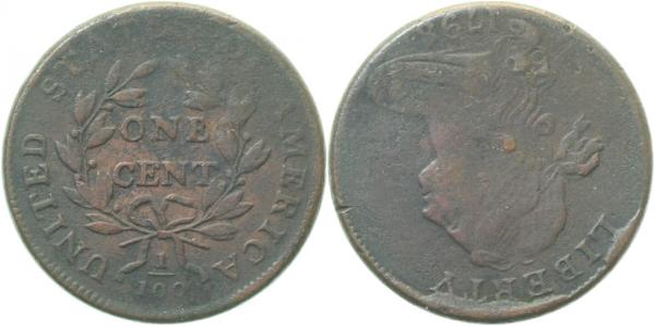 1 Cent Liberty 1798 USA very fine