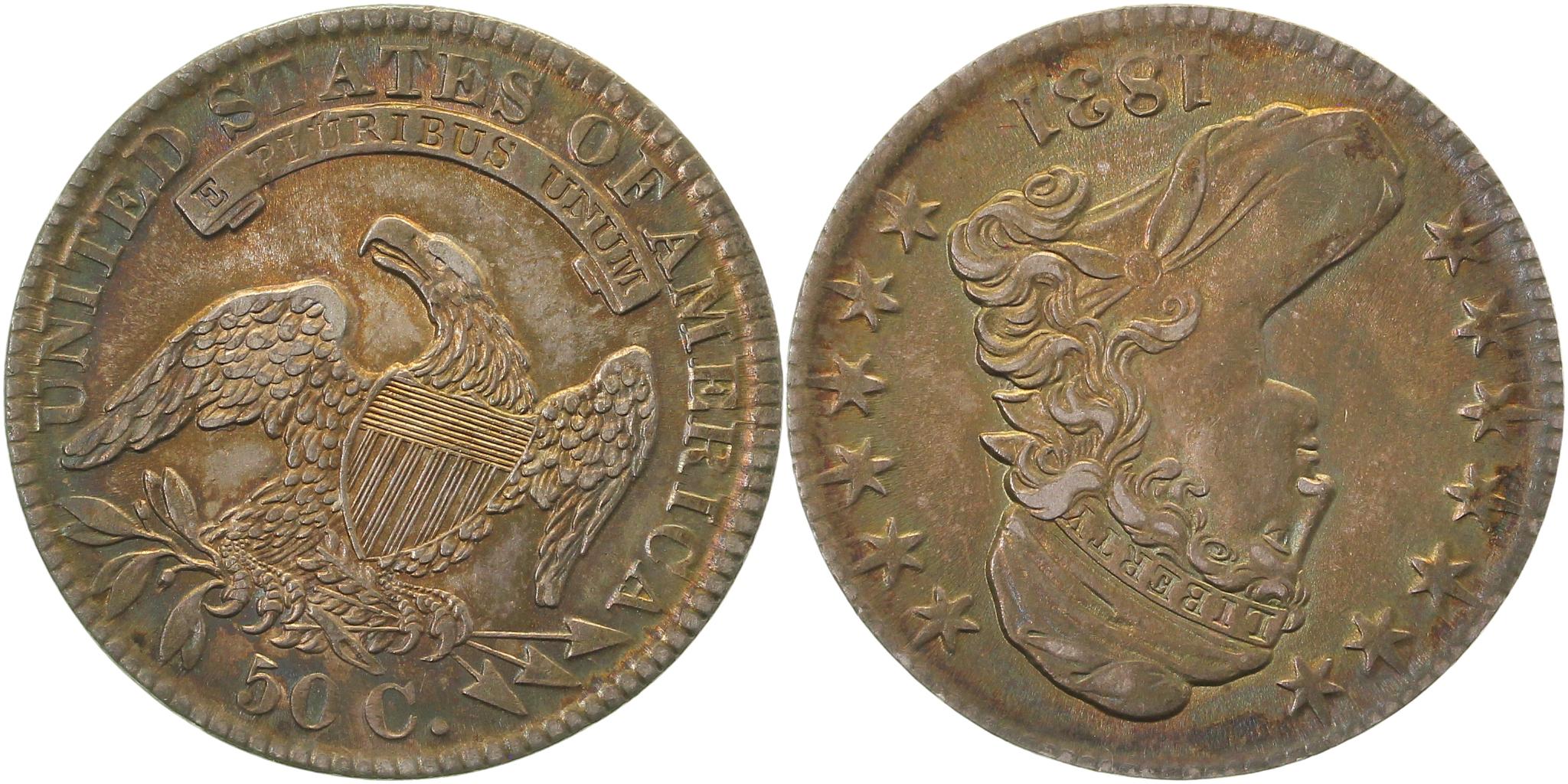 50 Cent USA 1831 schöne Patina