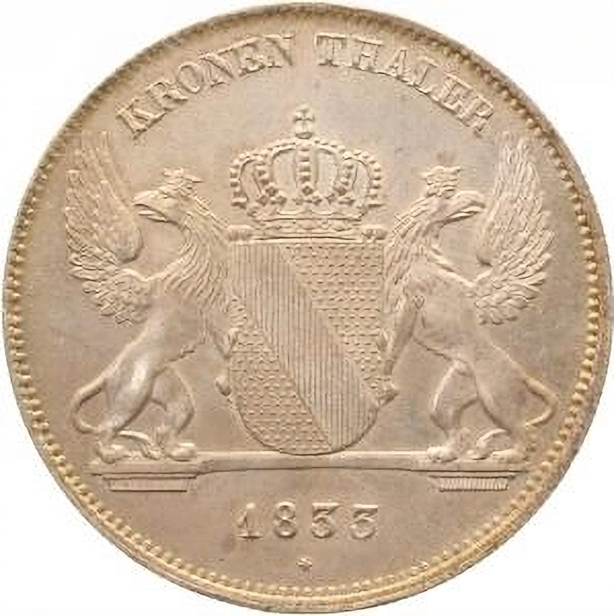 KronenTaler Baden 1833 f.prfr/f.stgl