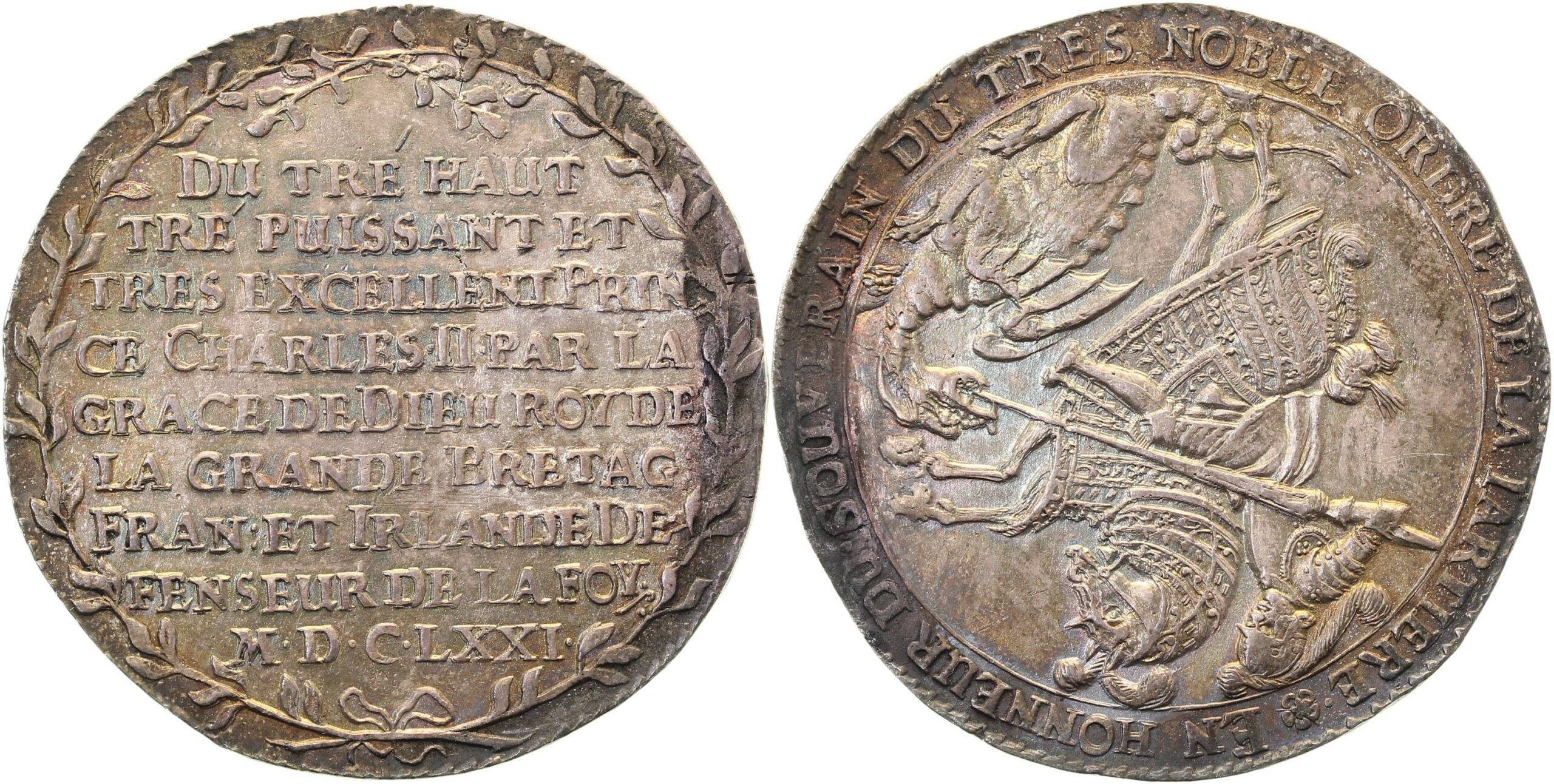 Sachsentaler 1671 Hosenbandorden, Super, tolle Patina