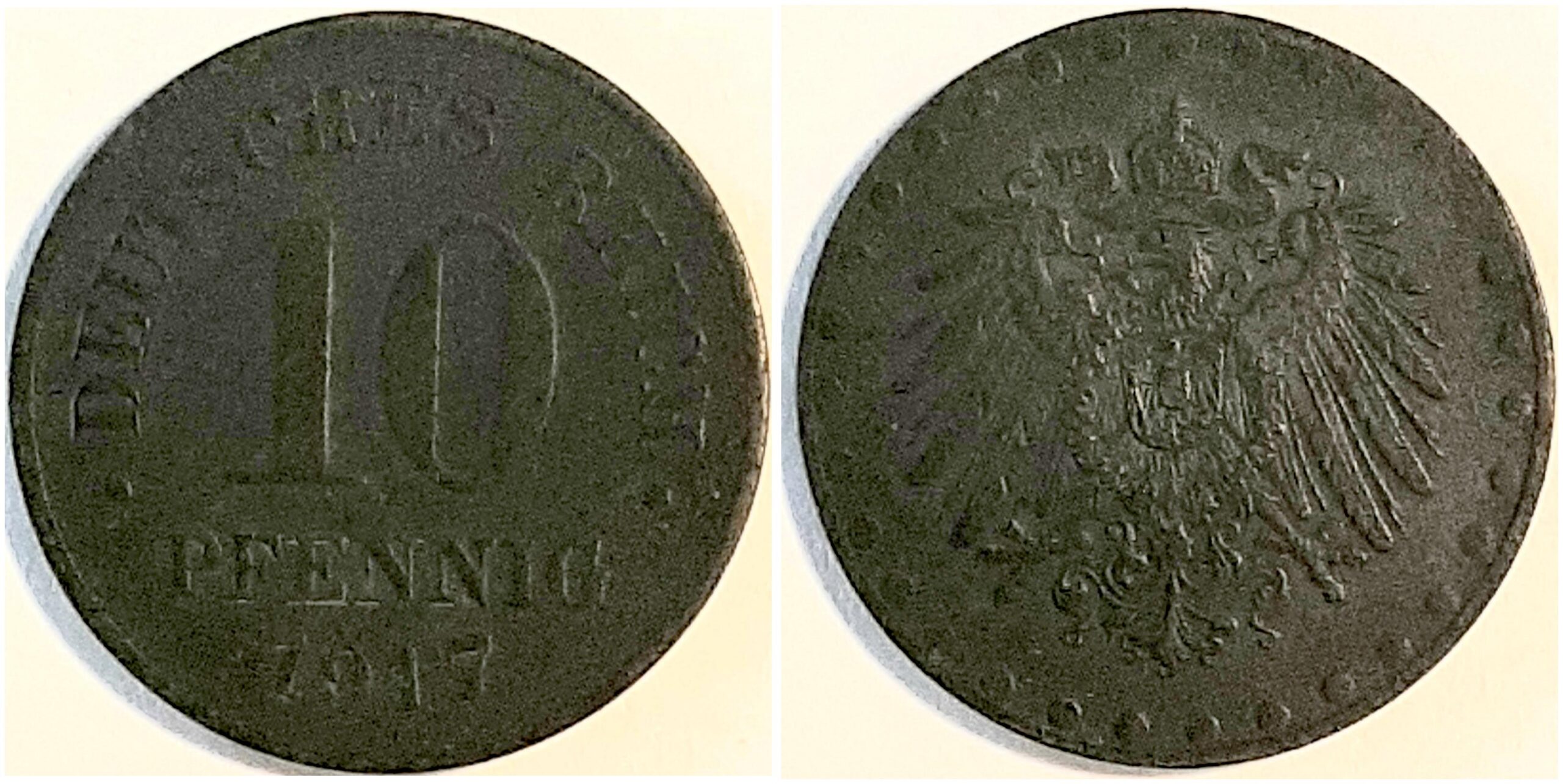 10 Pfennig 1917 ohne Münzzeichen J298 Zink
