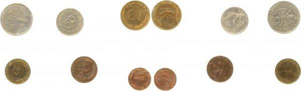 Jahressatz 1950 J Pp 6 Münzen ! Kms original Js-65G Pp Kms – vollständige Ansicht