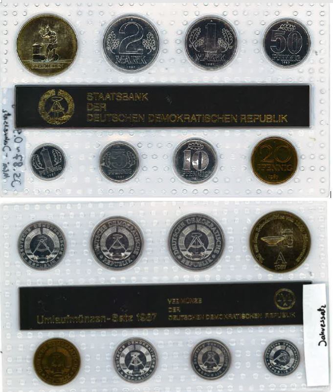 Jahressatz 1987 DDR Mini Schmieden Schadowfries – vollständige Ansicht