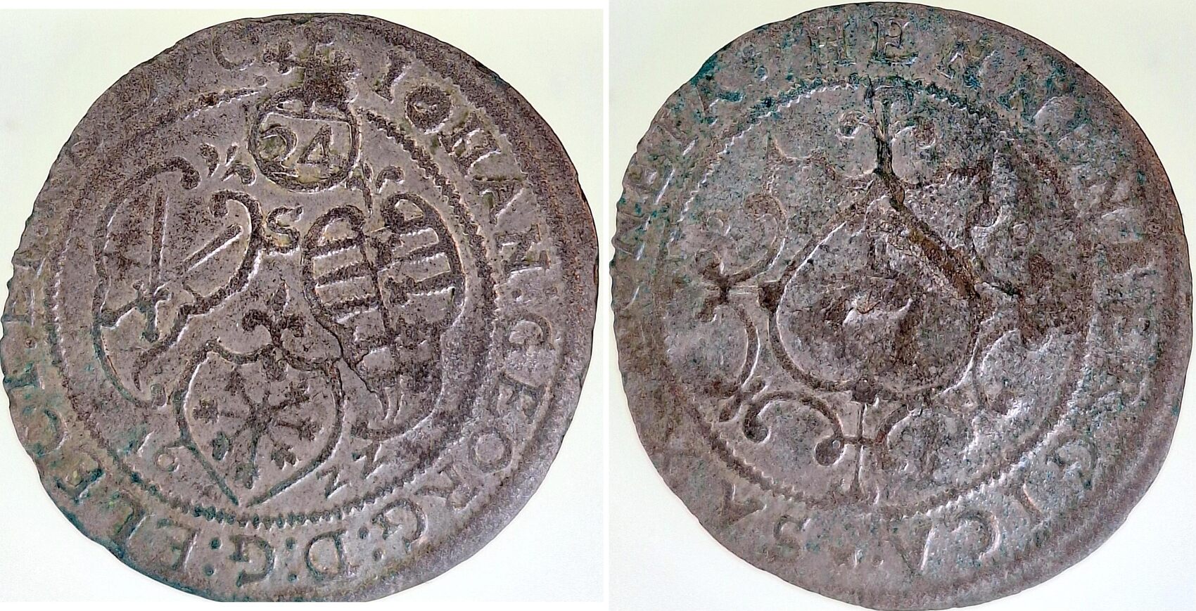 24 Kreuzer, Kipper, Henneberg 1622, Joh.G. Sachsen, SS