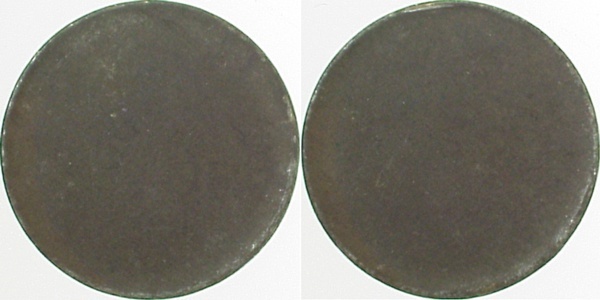 5 Pfennig Rohling ungestaucht
