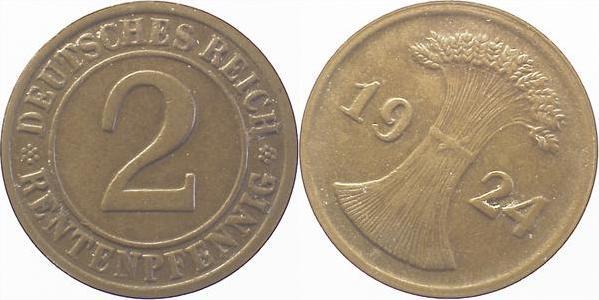 5 Pfennig 1924 D stgl.fein