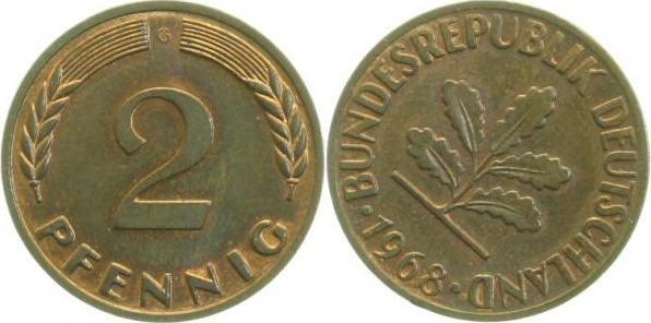 5 Pfennig 1968 G ss